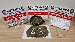 Kütahya'da uyuşturucu operasyonunda 4 şüpheli yakalandı