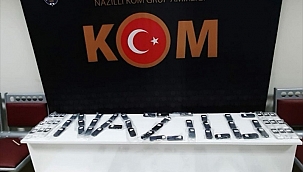 Otomobilde 94 kaçak cep telefonu ele geçirildi