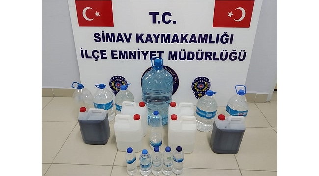 Simav'da sahte içki operasyonunda 2 şüpheli yakalandı