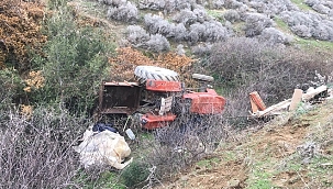 Aydın'da traktör şarampole yuvarlandı: 1 ölü