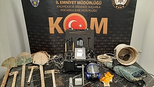 İzinsiz kazı yapan 4 zanlı suçüstü yakalandı