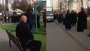 Kayseri'de oluşan onlarca metrelik karnabahar kuyruğu Twitter'da ses getirdi