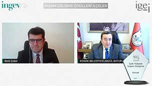 Konak’a, ‘Çok Yüksek İnsani Gelişme’ ödülü