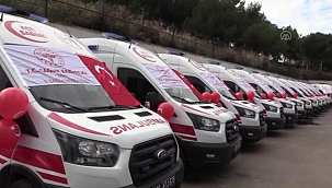 Sağlık Bakanlığı tarafından gönderilen 30 ambulans hizmete alındı