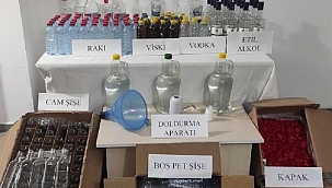 Ayvalık'ta sahte içki operasyonu