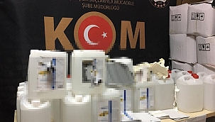 İzmir'de 12 ton kaçak etil alkol ele geçirildi