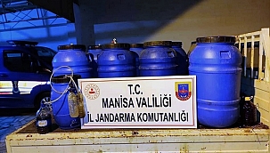 Manisa'da 1550 litre sahte içki ele geçirildi