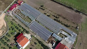 Urla'daki dolu yağışında seralarda hasar oluştu