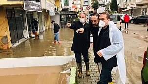 Yaşar Kırkpınar sel bölgesinde