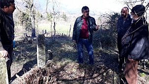 İşçilerin dikkati şehit mezarını gün yüzüne çıkardı
