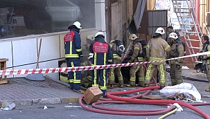 İstanbul'da iş yerinde yangın: Yaralı var