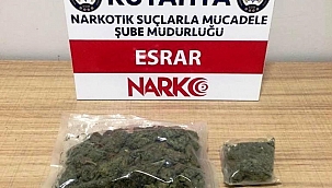 Kütahya'da polis uygulama noktasında esrar ele geçirildi