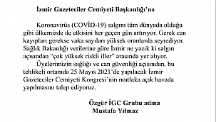 İGC’nin kongresi açık havada yapılması istendi