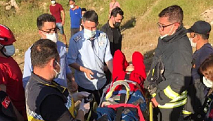 Marmaris’te doğa yürüyüşünde yaralanan kadın kurtarıldı