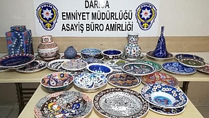 Sanatçının atölyesinden 650 bin TL'lik çinileri çalan hırsız yakalandı