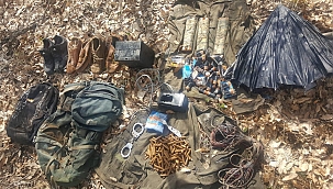 Tunceli'de, teröristlerin sığınağı kullanılamaz hale getirildi