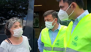 İzmirli depremzededen Bakan Kurum'a teşekkür