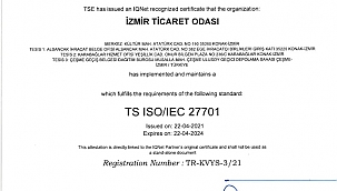 İZTO, ISO 27701 Kişisel Veri Yönetim Sistemi Belgesini Alan İlk Kamu Kurumu Oldu