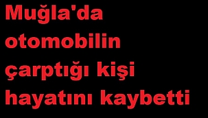 Muğla'da otomobilin çarptığı kişi hayatını kaybetti