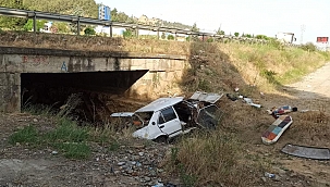 .Manisa'da otomobil menfeze düştü: 1 ölü, 1 yaralı