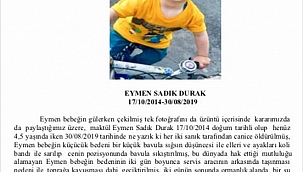 5 yaşındaki Eymen, mahkemenin gerekçeli kararında duygusal ifadelerl