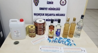 921 şişe sahte içki, 600 litre etil alkol ele geçirildi