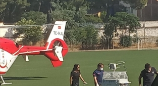 Ambulans helikopter yeni doğan bebek için havalandı