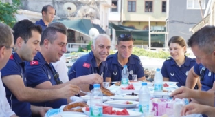 Başkan  Ergin Zabıtayla bayramlaştı