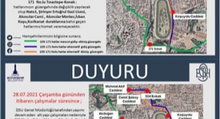 Buca'da geçici trafik düzenlemesi