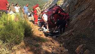 Muğla'da otomobil devrildi: 5 yaralı