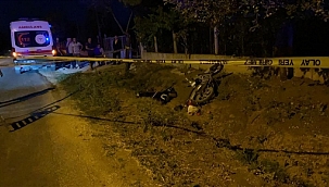 Şarampole devrilen motosikletin sürücüsü hayatını kaybetti