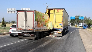 Uşak'ta 3 aracın karıştığı trafik kazasında 1 kişi yaralandı