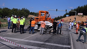 Uşak'ta zincirleme kaza 8 yaralı