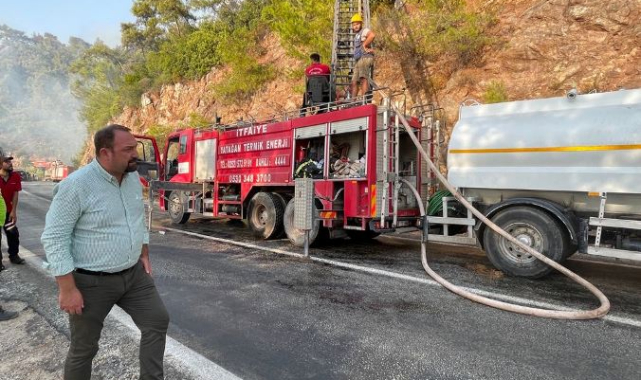 Başkan Gümrükçü Marmaris Yangın Bölgesinde