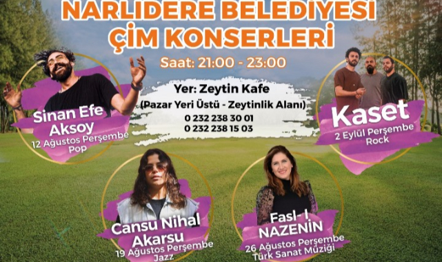 Narlıdere Belediyesi Çim Konserleri başlıyor!