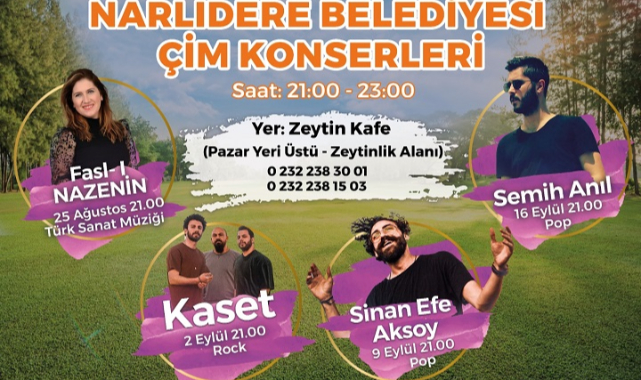 Narlıdere Belediyesi Çim Konserleri başlıyor!