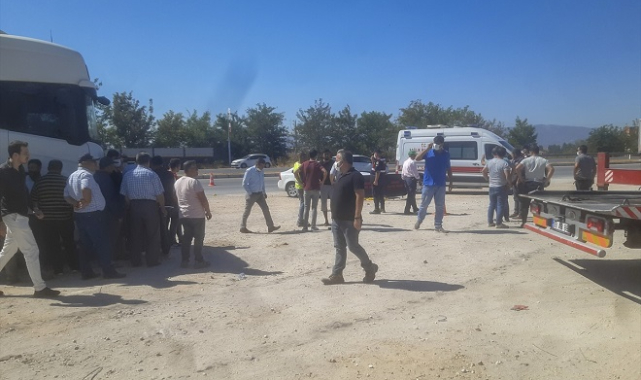 Aydın'da iki otomobilin çarptığı kişi öldü