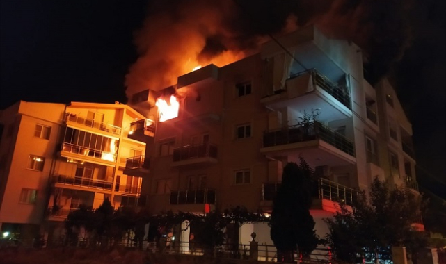 Evini yaktığı iddia edilen kişi gözaltına alındı