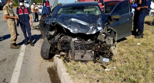 Gediz'de trafik kazasında 1 kişi öldü, 3 kişi yaralandı