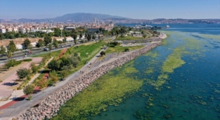 İzmir Bostanlı'da  korkutan manzara