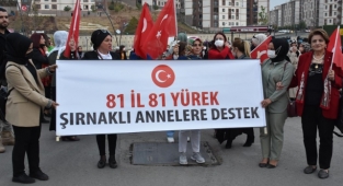 Terör mağduru ailelere destek yürüyüşü