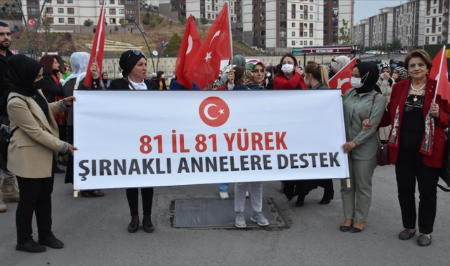 Terör mağduru ailelere destek yürüyüşü