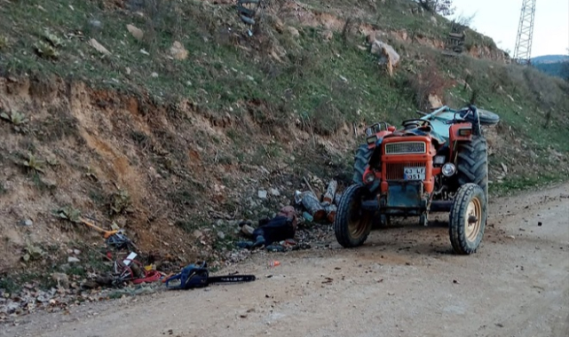 Kütahya'da devrilen traktörün sürücüsü öldü
