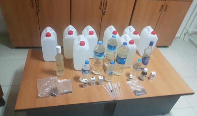 Köprübaşı'nda 72 litre sahte içki ele geçirildi