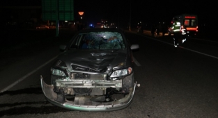 Manisa'da otomobilin çarptığı yaya hayatını kaybetti