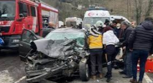 Ordu'da otomobil ile kamyon çarpıştı 2 kişi öldü