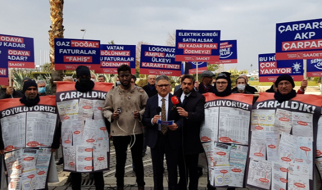 Saadet’ten ‘elektrik çarpmış vatandaş’ ile zam protestosu