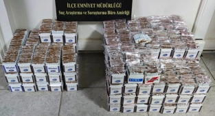 Sarıgöl'de 28 bin 400 kaçak sigara ele geçirildi