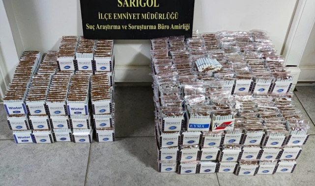 Sarıgöl'de 28 bin 400 kaçak sigara ele geçirildi