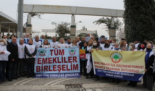 İzmir'de emeklilerden zam isyanı
